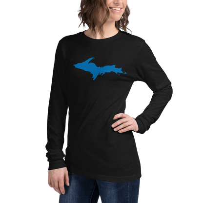 Michigan Upper Peninsula T-Shirt (w/ Azure UP Outline) | Unisex Long Sleeve