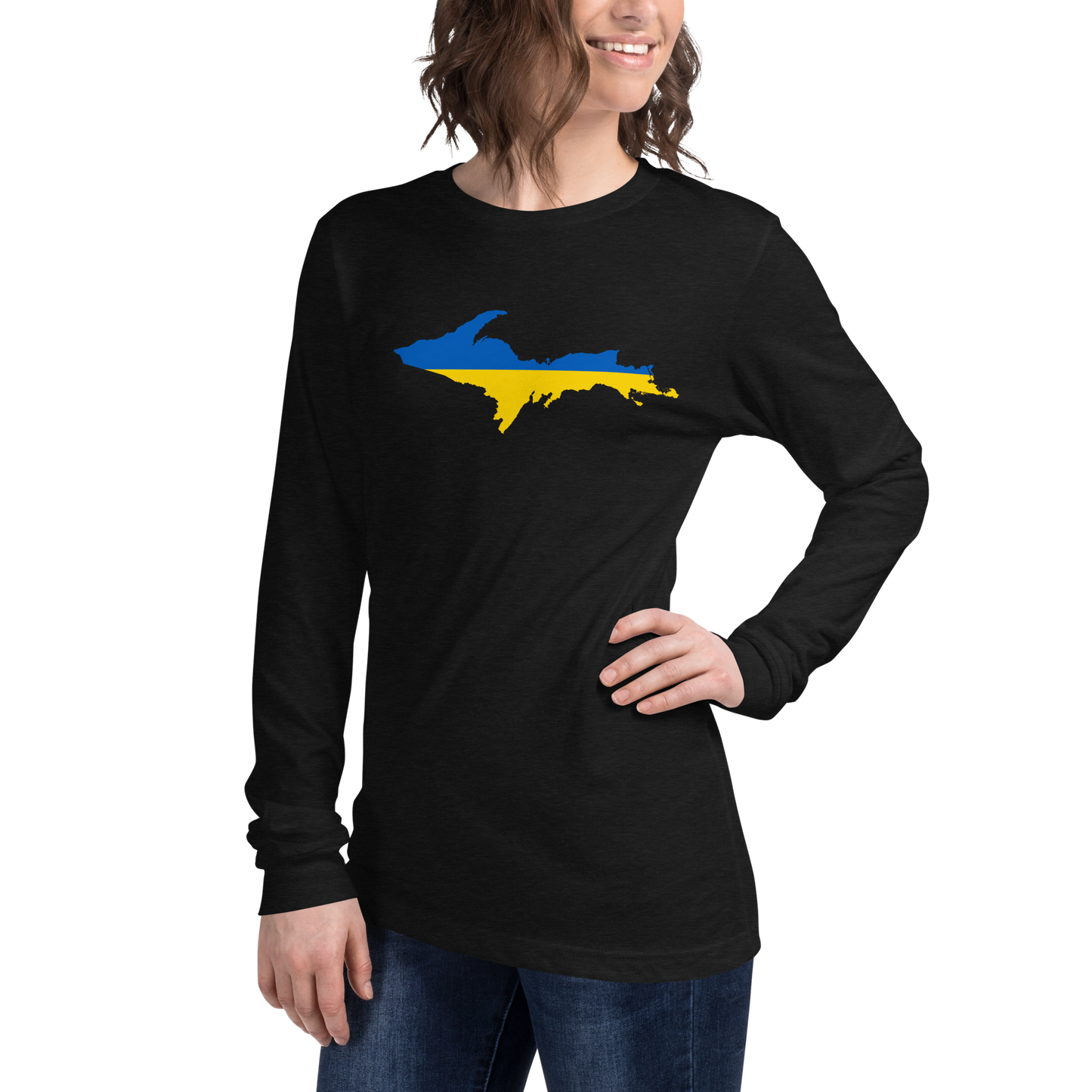 Michigan Upper Peninsula T-Shirt (w/ UP Ukraine Outline) | Unisex Long Sleeve