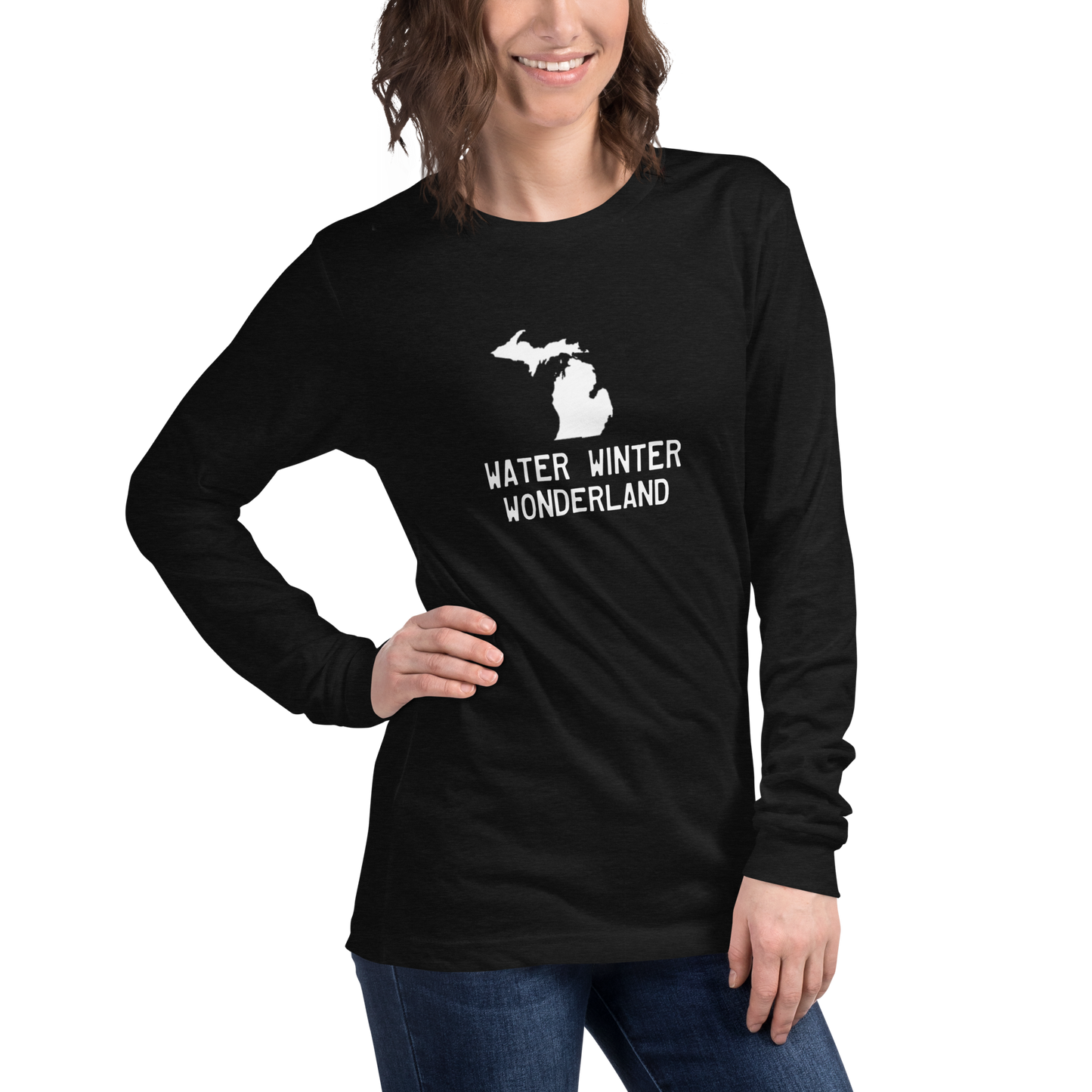 Michigan 'Water Winter Wonderland' Long Sleeve T-Shirt | Unisex