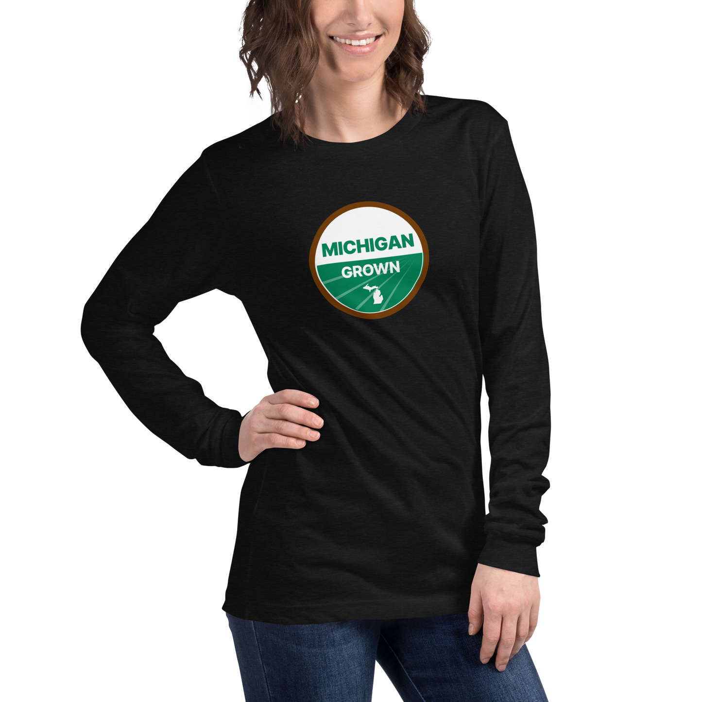 'Michigan Grown' Long Sleeve T-Shirt (Organic Certification Parody)