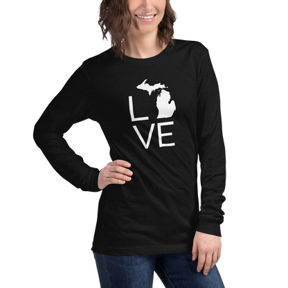 Michigan 'Love' T-Shirt (Thin Sans Font) | Unisex Long Sleeve