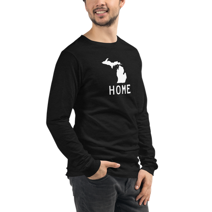 Michigan 'Home' T-Shirt (Licence Plate Font) | Unisex Long Sleeve