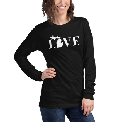 Michigan 'Love' T-Shirt (Didone Font) | Unisex Long Sleeve