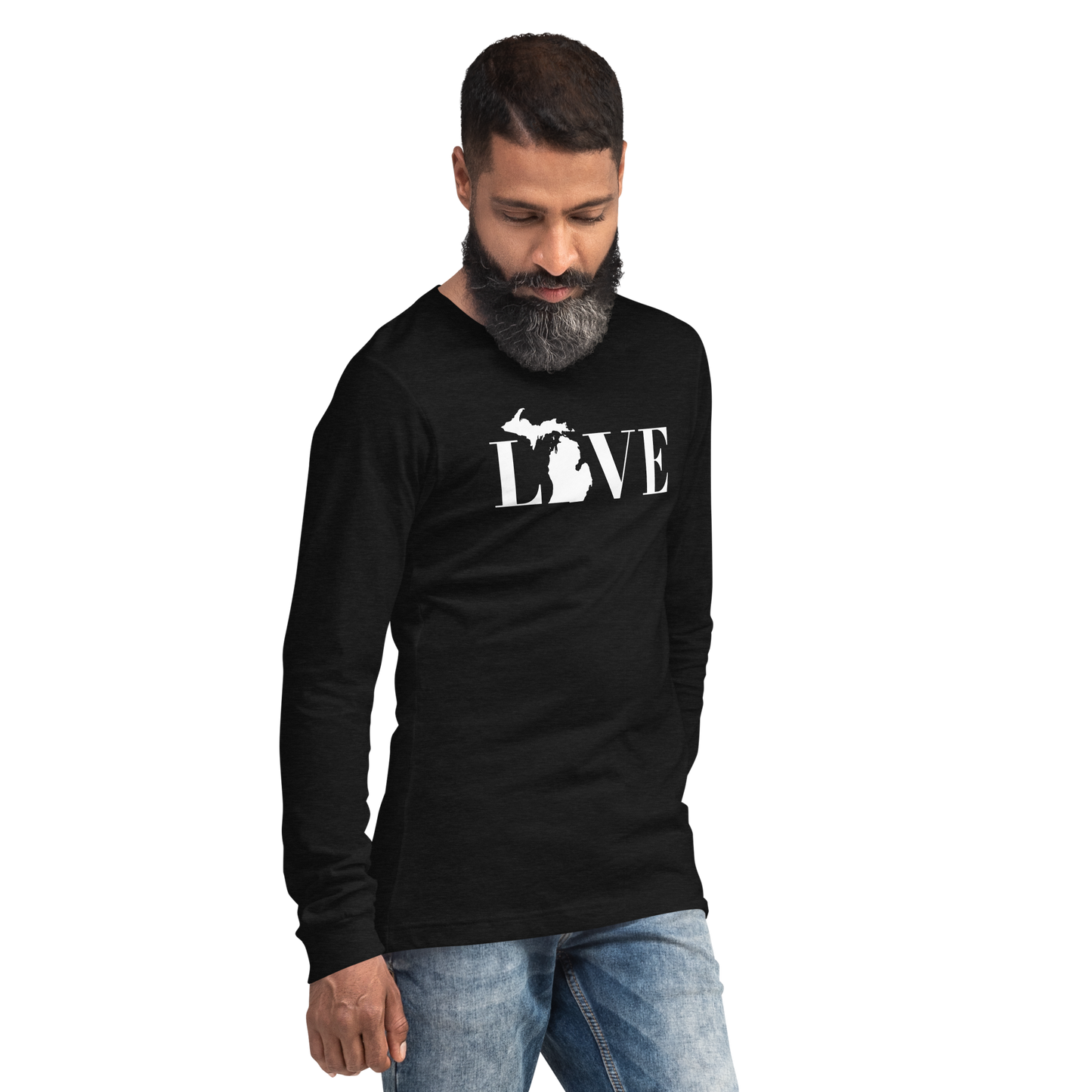 Michigan 'Love' T-Shirt (Didone Font) | Unisex Long Sleeve