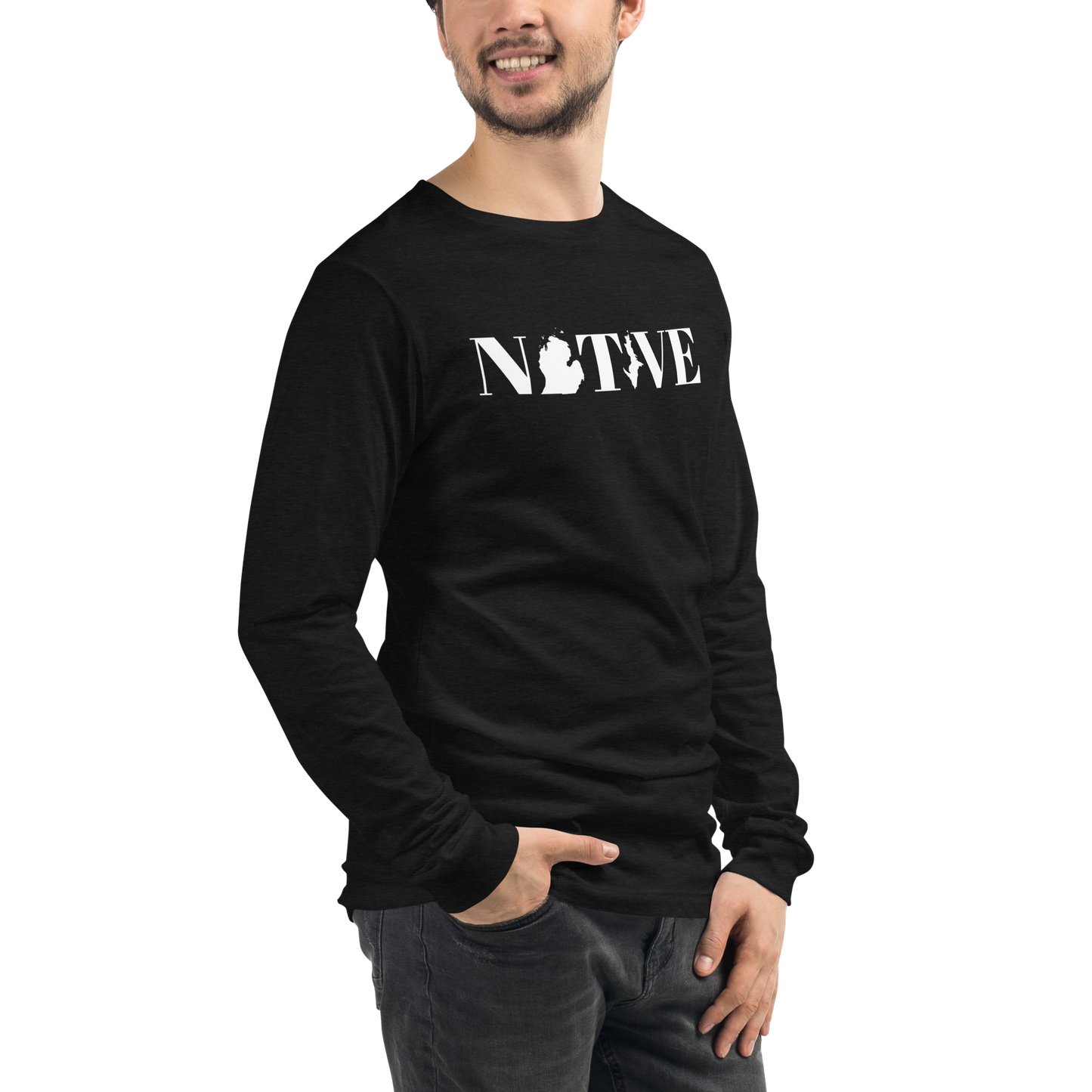 Michigan 'Native' T-Shirt (Didone Font) | Unisex Long Sleeve