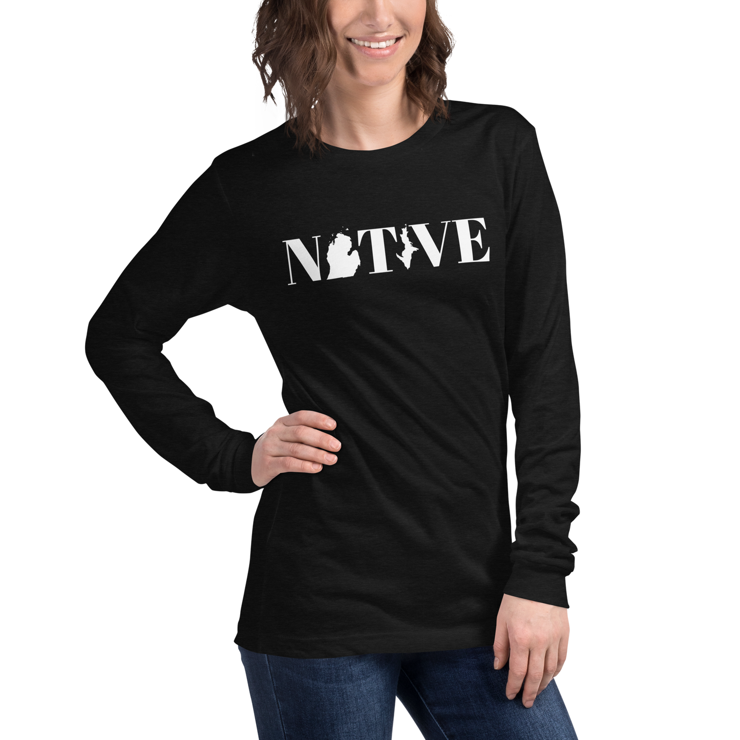 Michigan 'Native' T-Shirt (Didone Font) | Unisex Long Sleeve