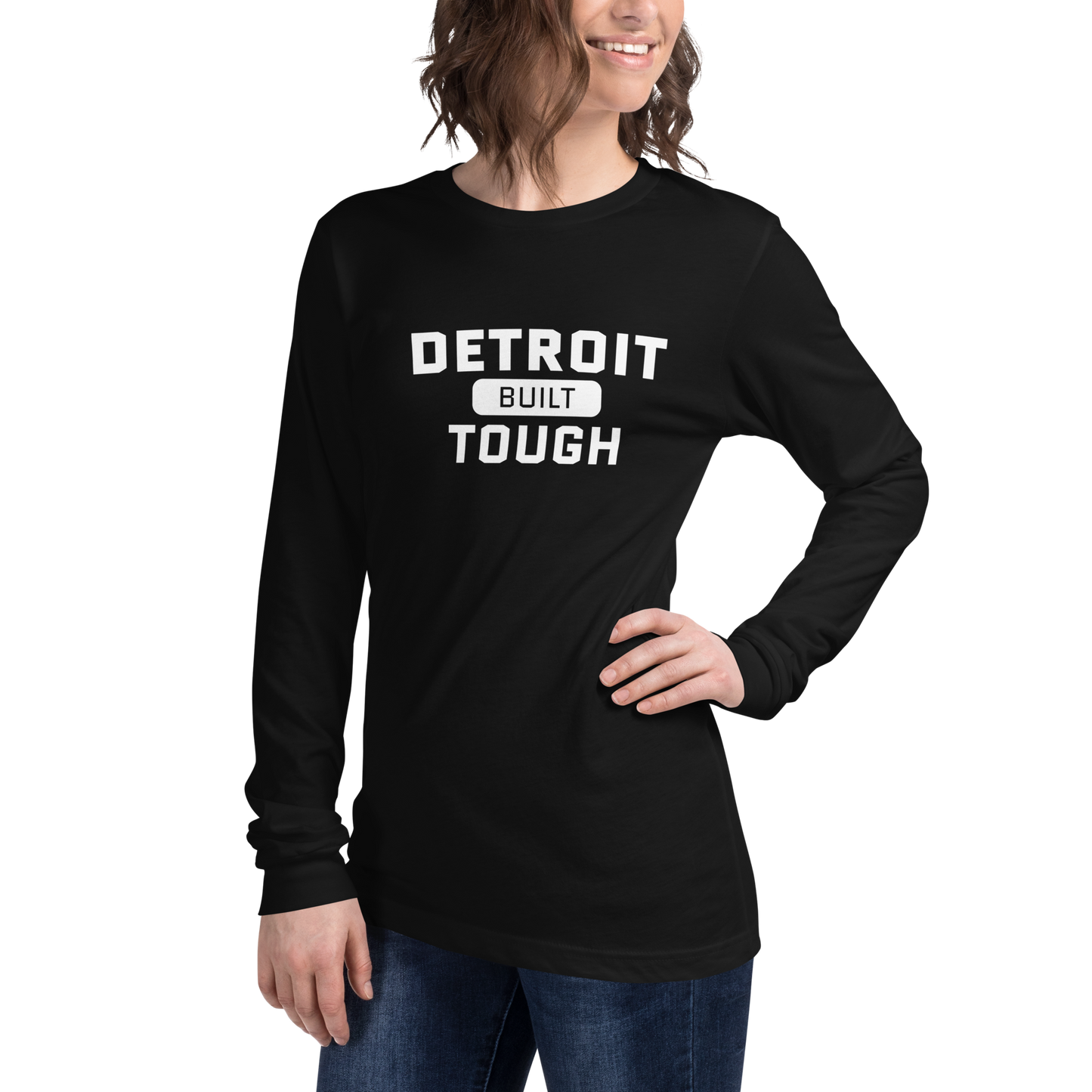 'Built Detroit Tough' Long Sleeve T-Shirt | Unisex