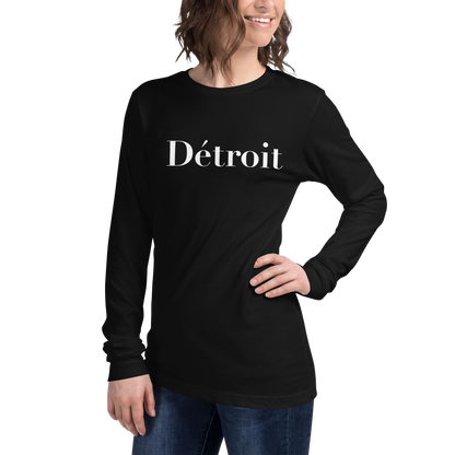 'Détroit' T-Shirt (Didot Font) | Unisex Long Sleeve