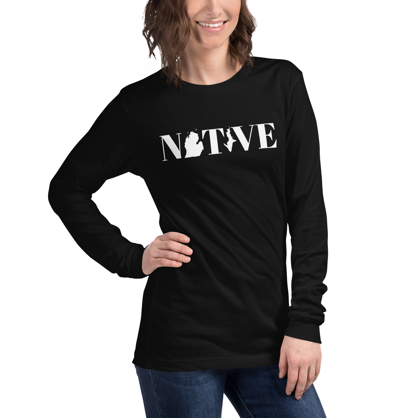 Michigan 'Native' T-Shirt (Didone Font) | Unisex Long Sleeve