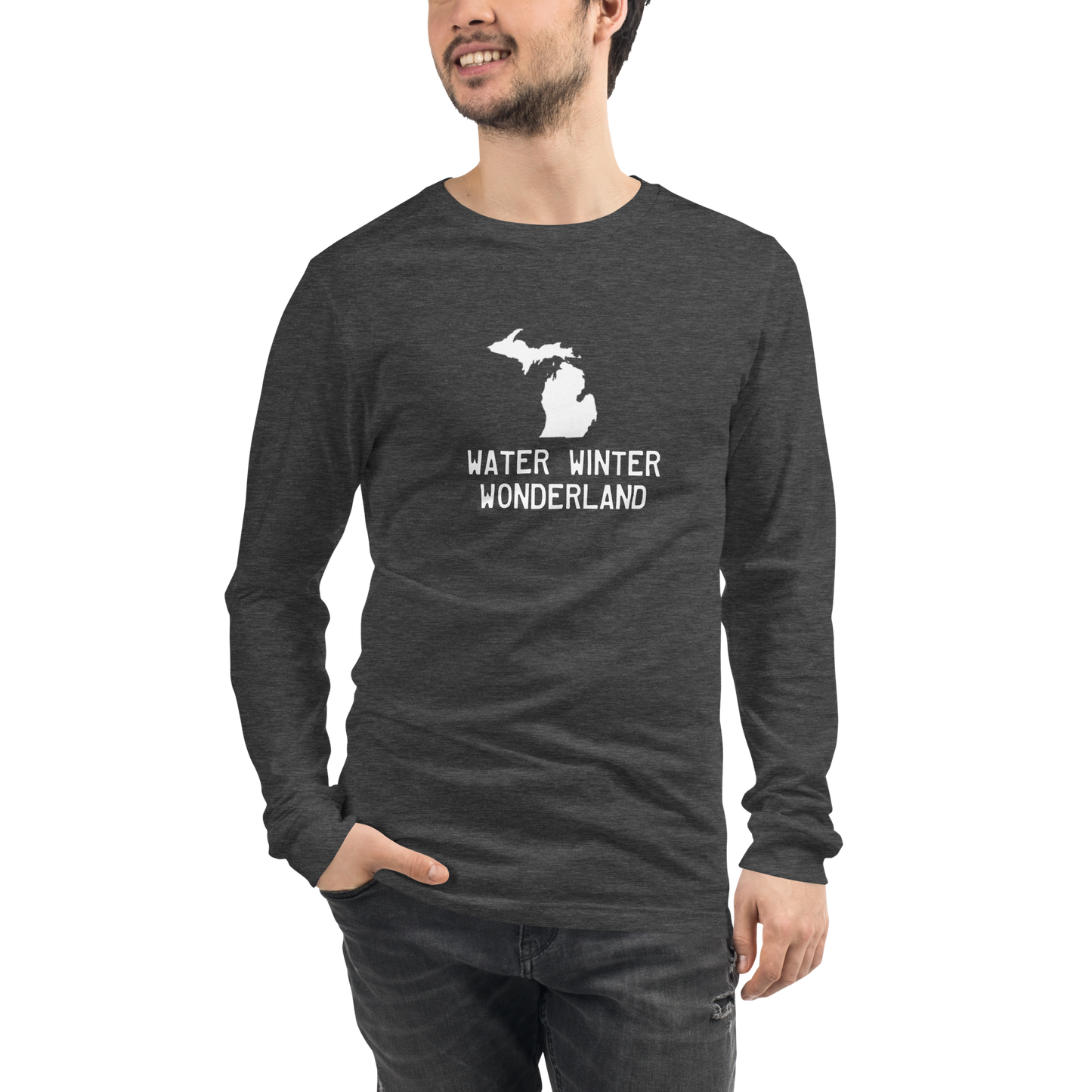 Michigan 'Water Winter Wonderland' Long Sleeve T-Shirt | Unisex