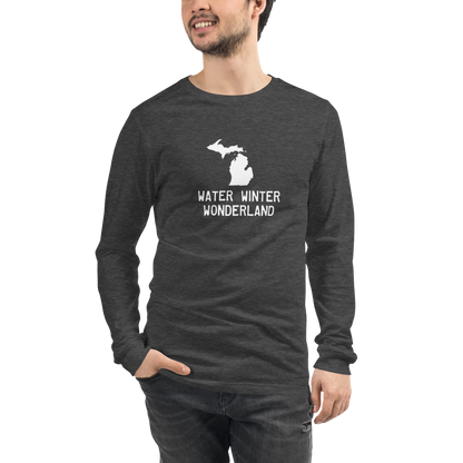 Michigan 'Water Winter Wonderland' Long Sleeve T-Shirt | Unisex