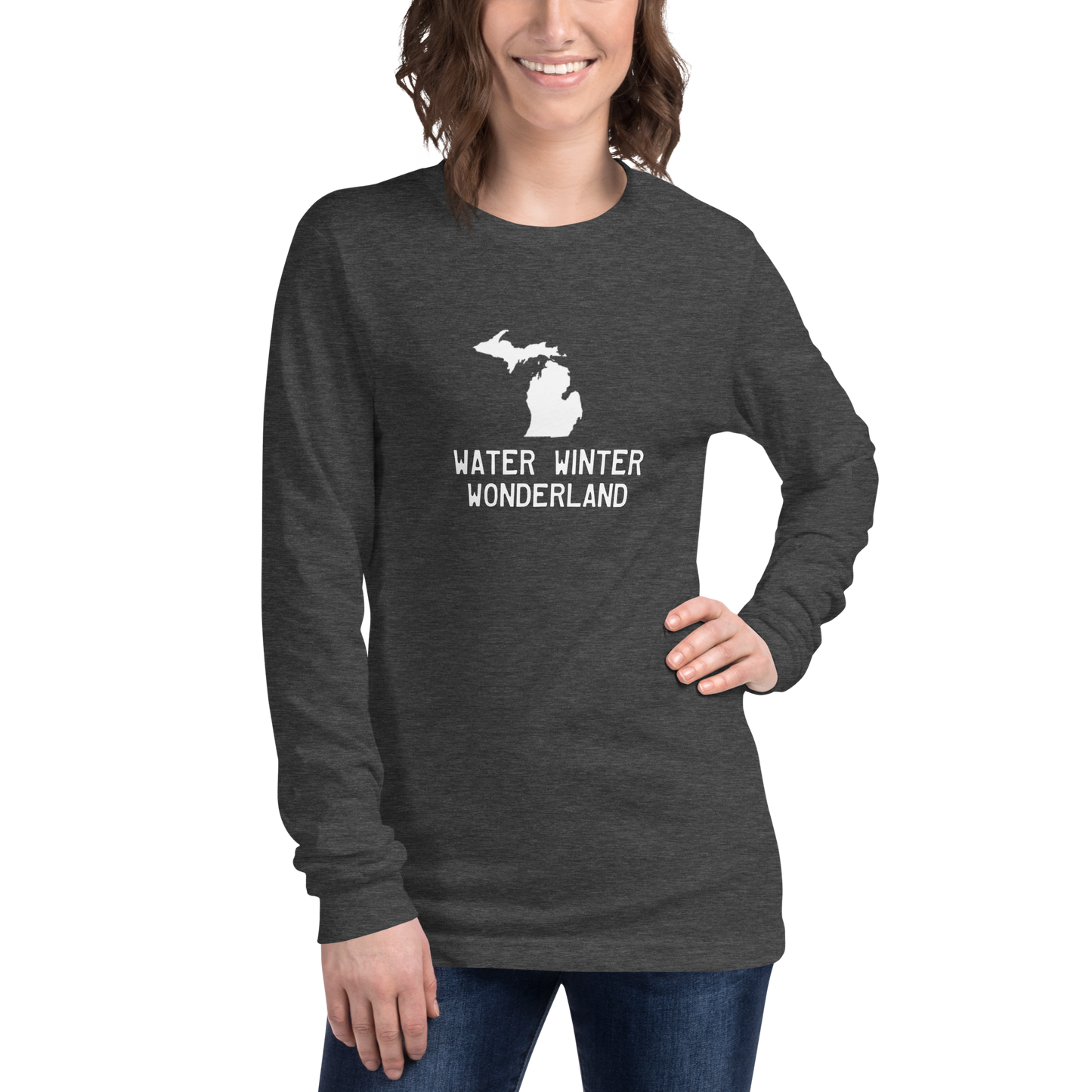 Michigan 'Water Winter Wonderland' Long Sleeve T-Shirt | Unisex