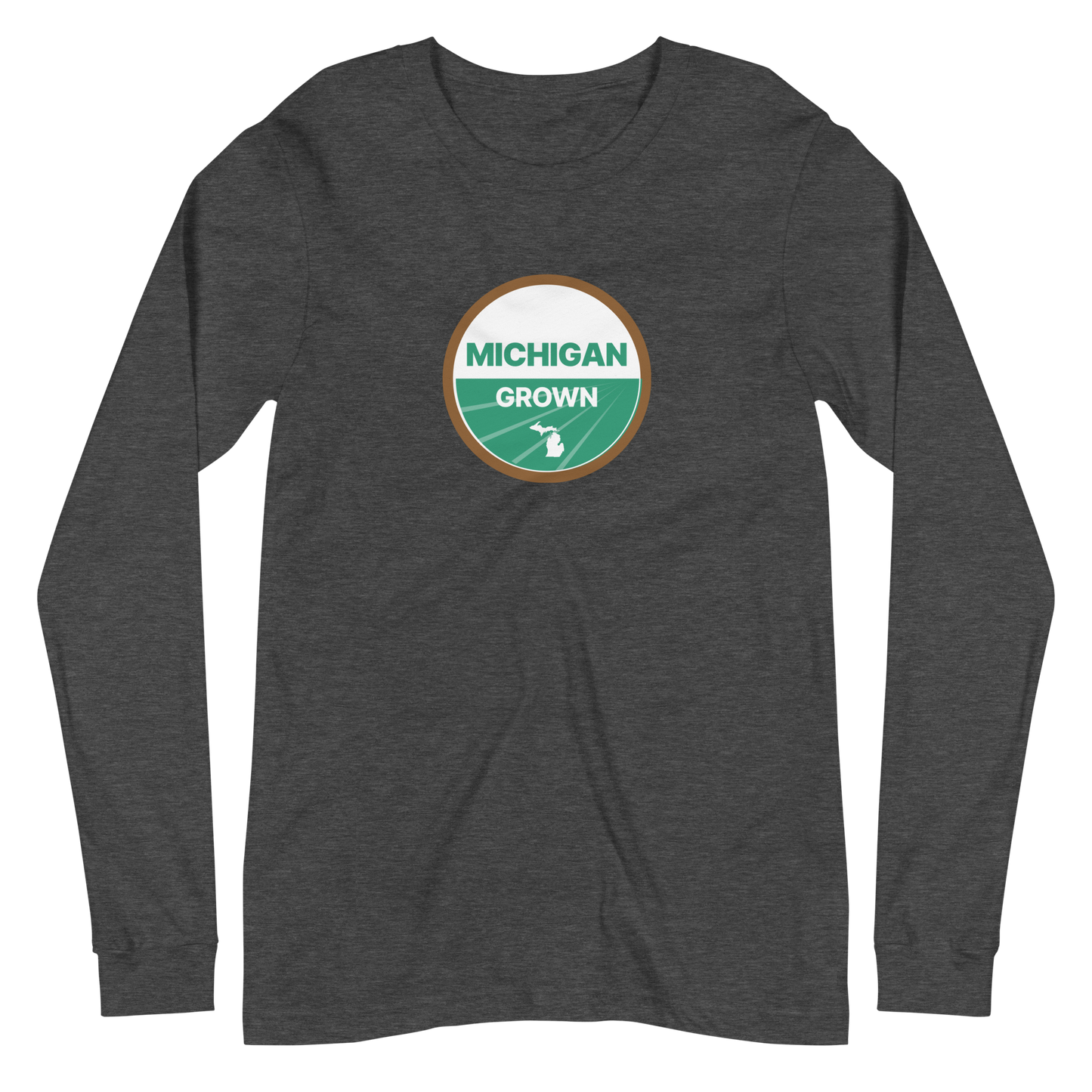 'Michigan Grown' Long Sleeve T-Shirt (Organic Certification Parody)