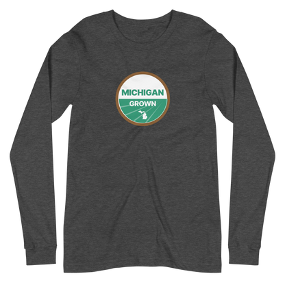 'Michigan Grown' Long Sleeve T-Shirt (Organic Certification Parody)