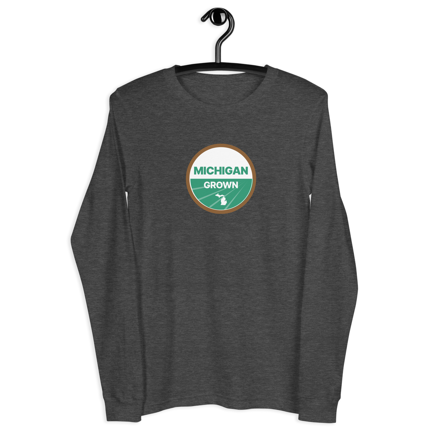 'Michigan Grown' Long Sleeve T-Shirt (Organic Certification Parody)