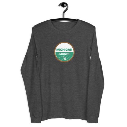 'Michigan Grown' Long Sleeve T-Shirt (Organic Certification Parody)