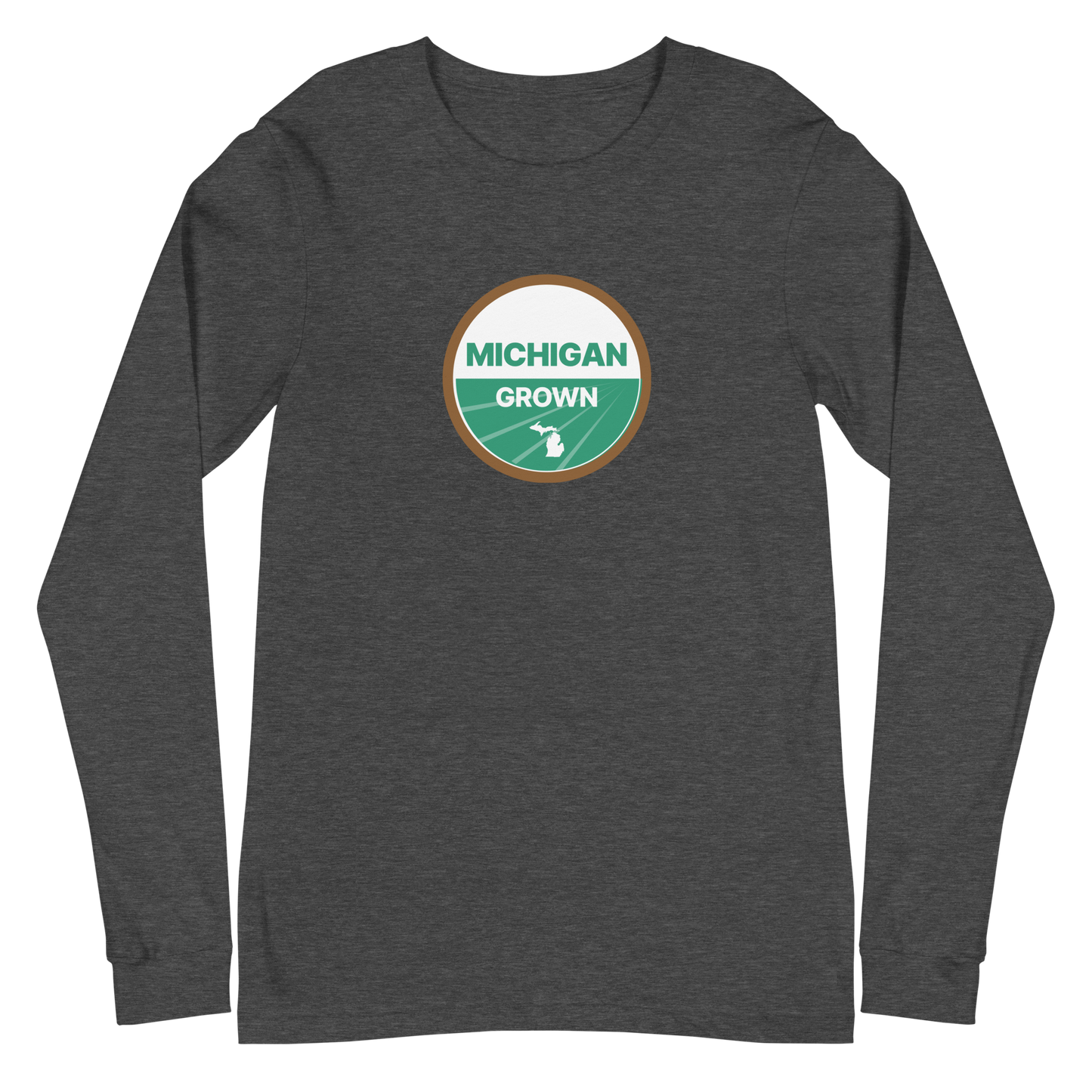 'Michigan Grown' Long Sleeve T-Shirt (Organic Certification Parody)