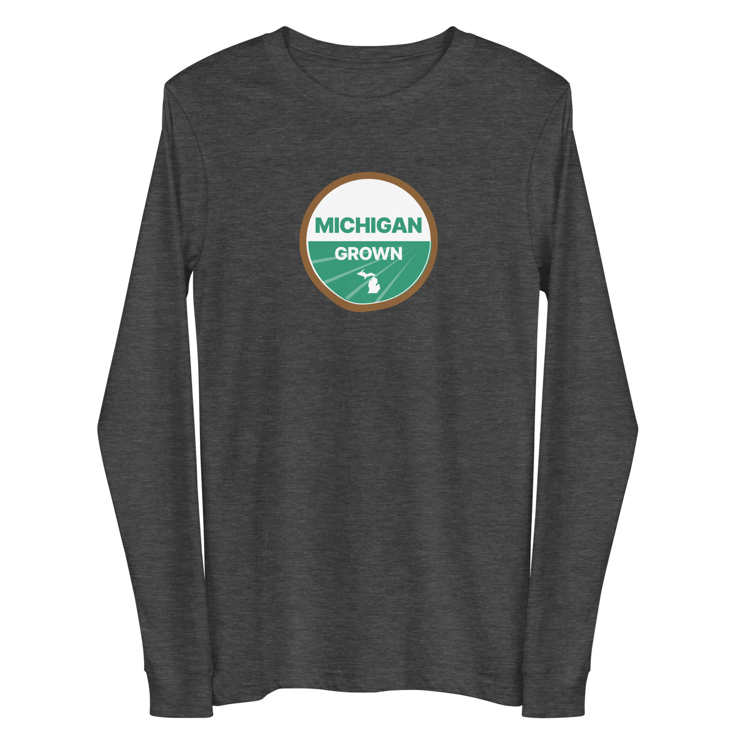 'Michigan Grown' Long Sleeve T-Shirt (Organic Certification Parody)