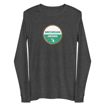 'Michigan Grown' Long Sleeve T-Shirt (Organic Certification Parody)