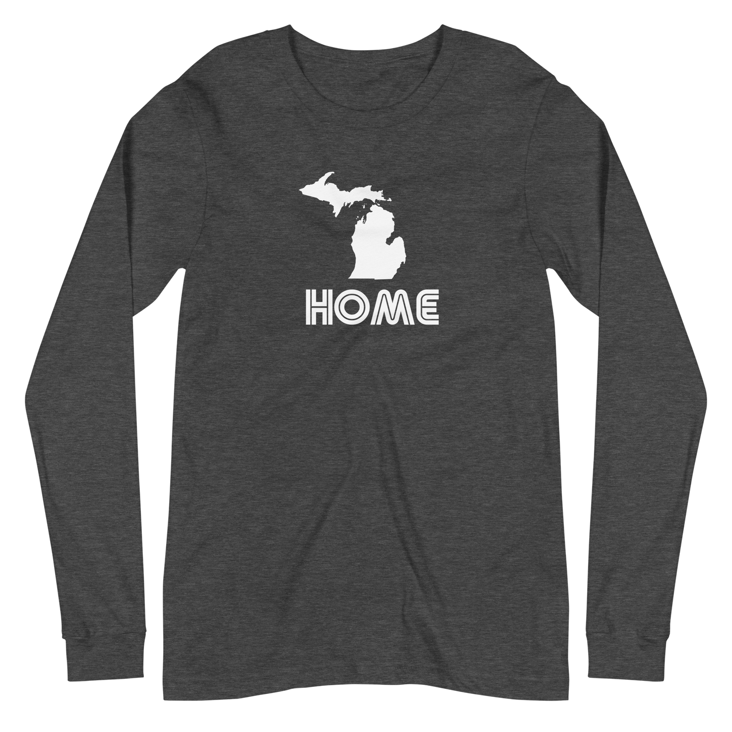 Michigan 'Home' T-Shirt (1970s Audiophile Font) | Unisex Long Sleeve