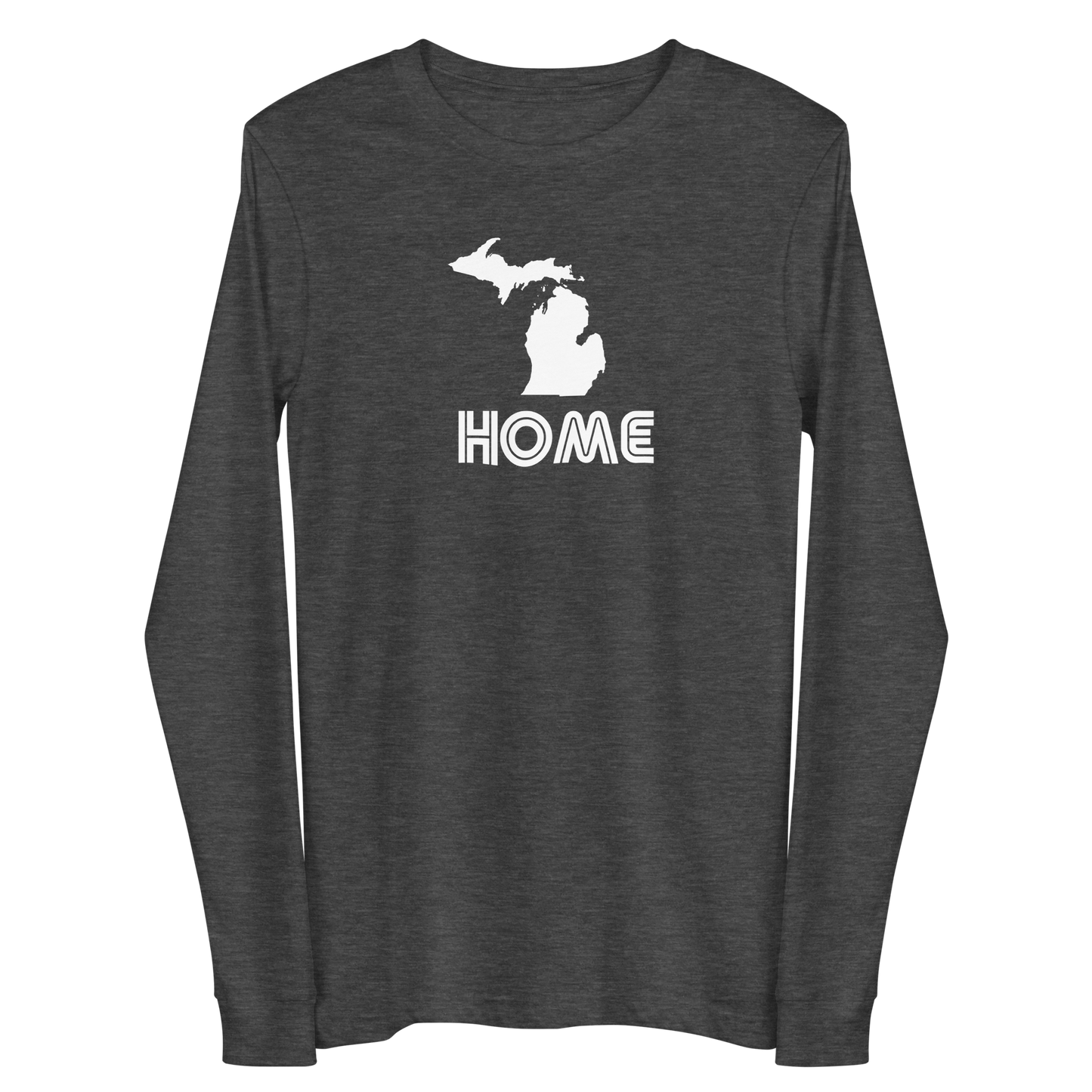 Michigan 'Home' T-Shirt (1970s Audiophile Font) | Unisex Long Sleeve