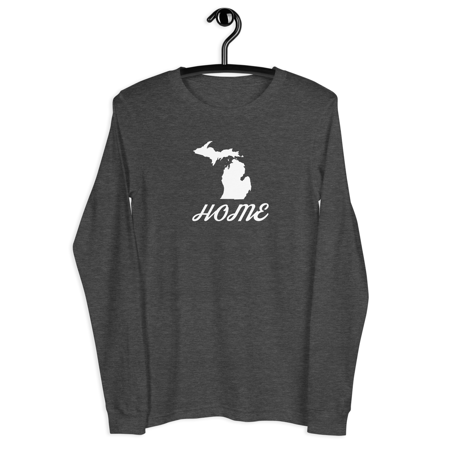 Michigan 'Home' T-Shirt (Retro Script Font) | Unisex Long Sleeve