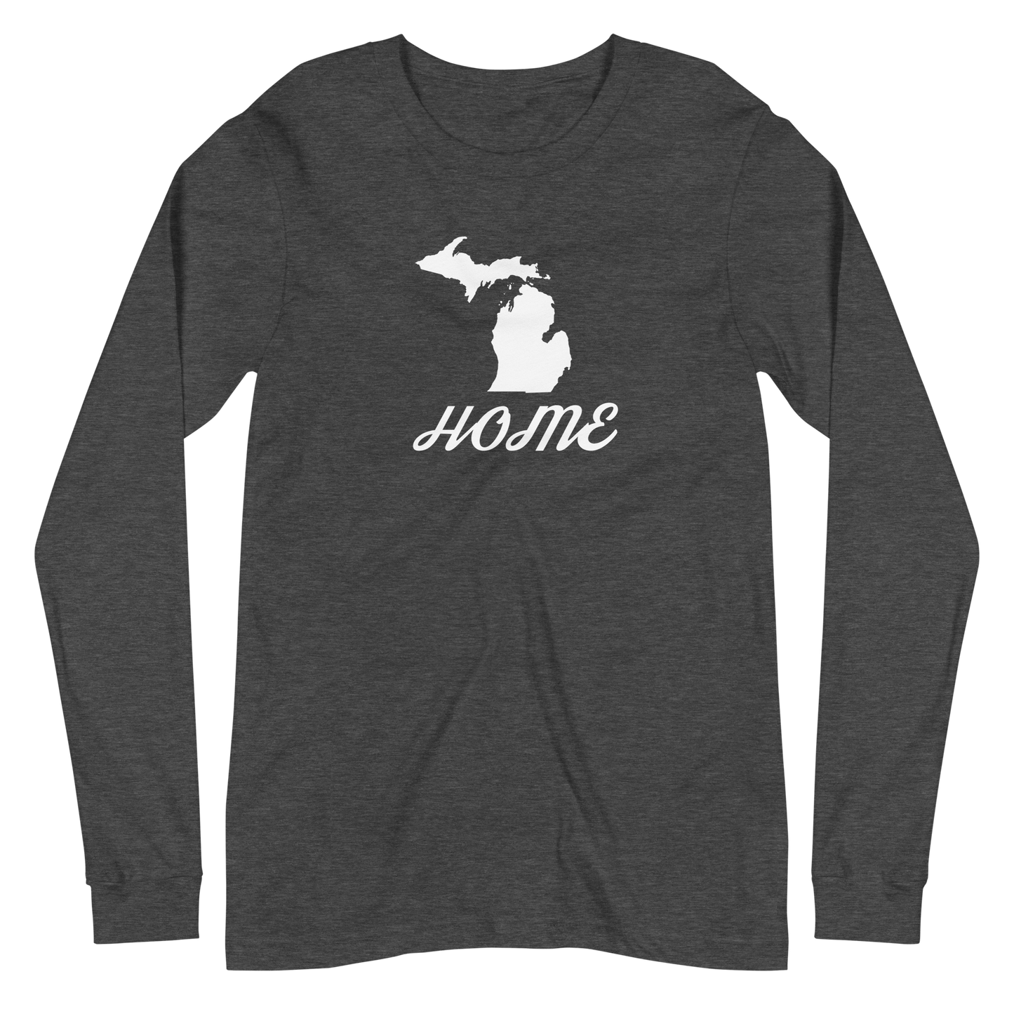 Michigan 'Home' T-Shirt (Retro Script Font) | Unisex Long Sleeve