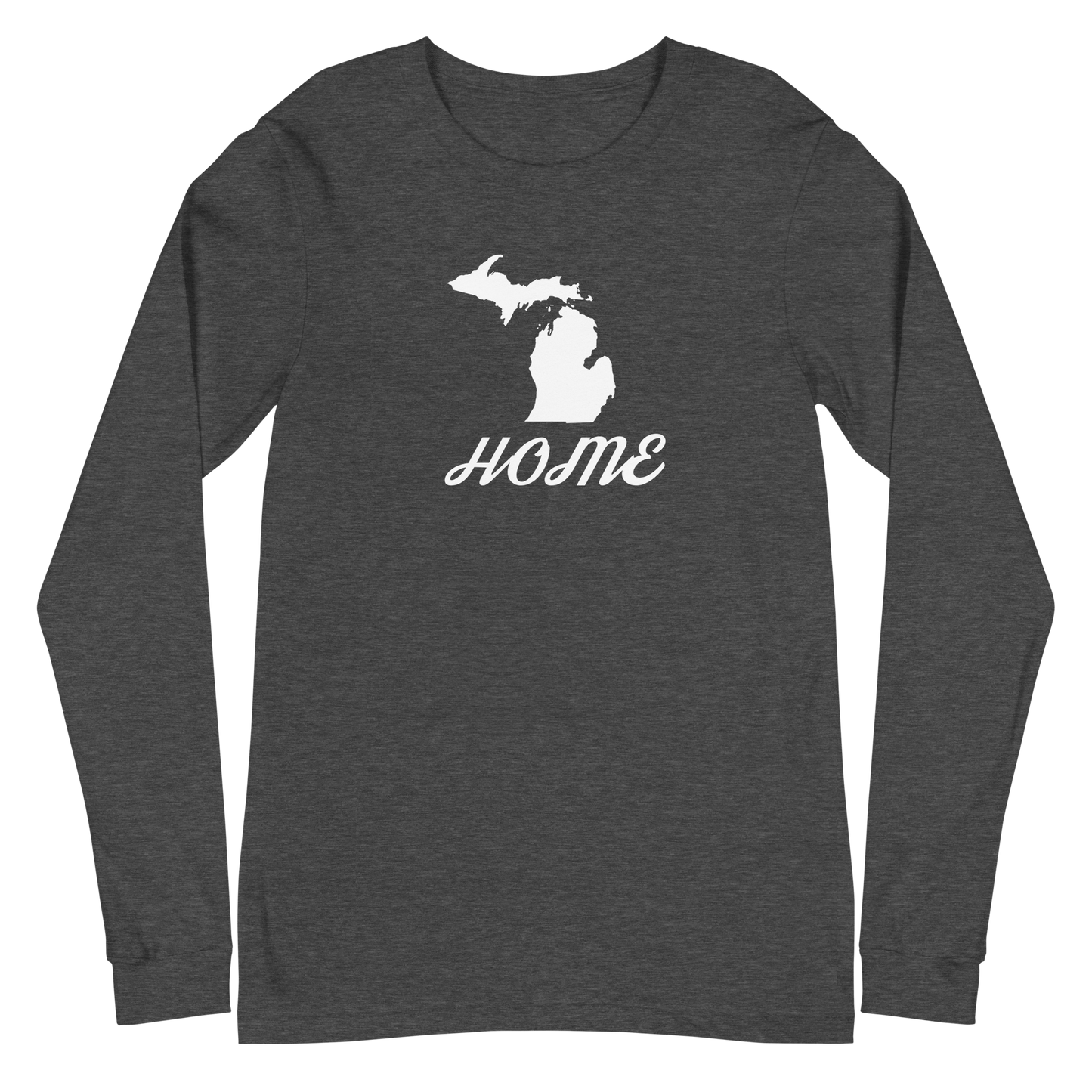 Michigan 'Home' T-Shirt (Retro Script Font) | Unisex Long Sleeve