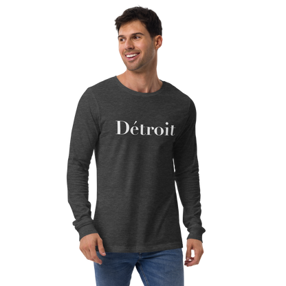 'Détroit' T-Shirt (Didot Font) | Unisex Long Sleeve