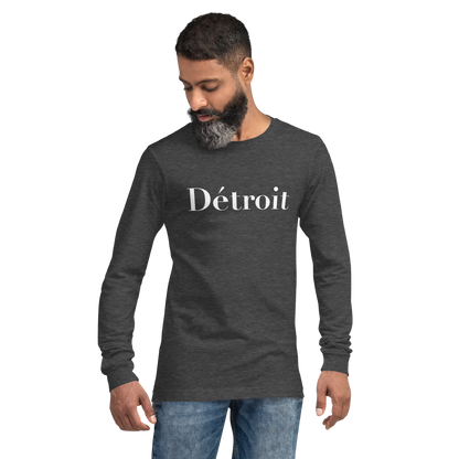 'Détroit' T-Shirt (Didot Font) | Unisex Long Sleeve