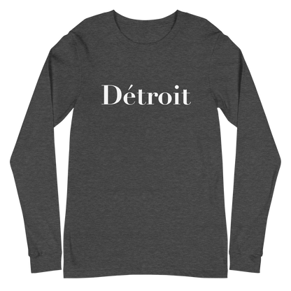 'Détroit' T-Shirt (Didot Font) | Unisex Long Sleeve