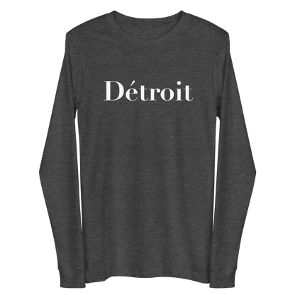 'Détroit' T-Shirt (Didot Font) | Unisex Long Sleeve