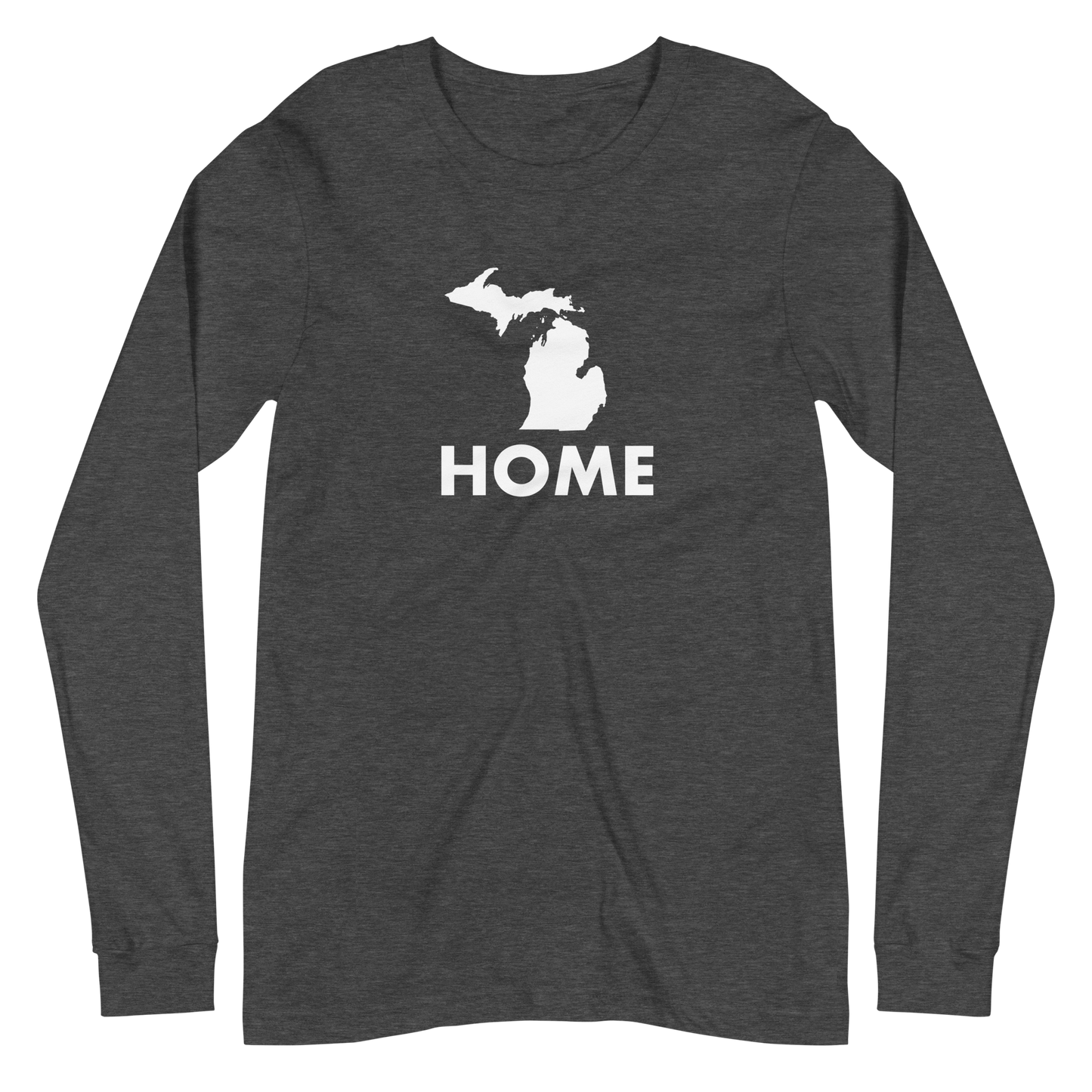 Michigan 'Home' T-Shirt (Geometric Sans Font) | Unisex Long Sleeve