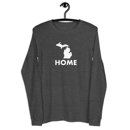 Michigan 'Home' T-Shirt (Geometric Sans Font) | Unisex Long Sleeve