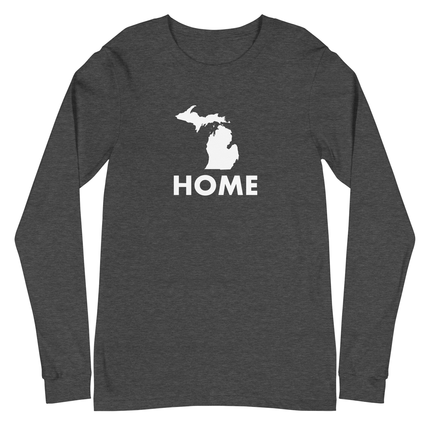 Michigan 'Home' T-Shirt (Geometric Sans Font) | Unisex Long Sleeve