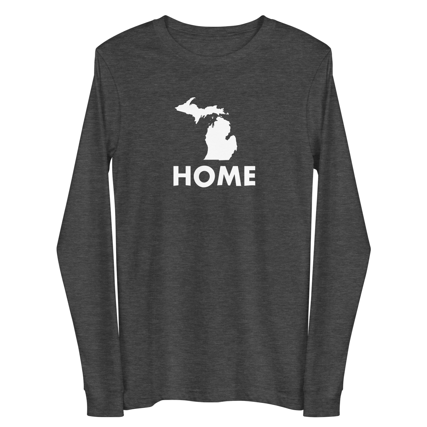 Michigan 'Home' T-Shirt (Geometric Sans Font) | Unisex Long Sleeve