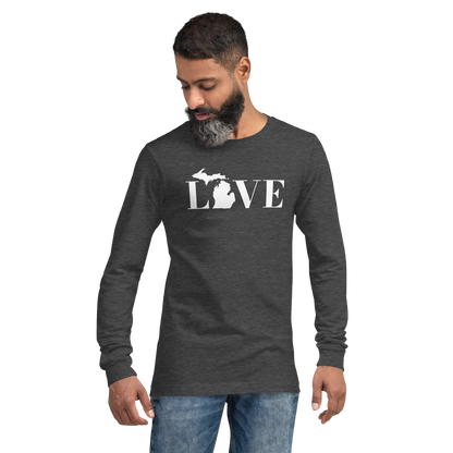 Michigan 'Love' T-Shirt (Didone Font) | Unisex Long Sleeve