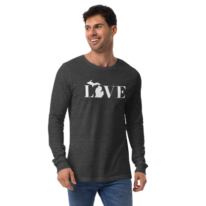 Michigan 'Love' T-Shirt (Didone Font) | Unisex Long Sleeve