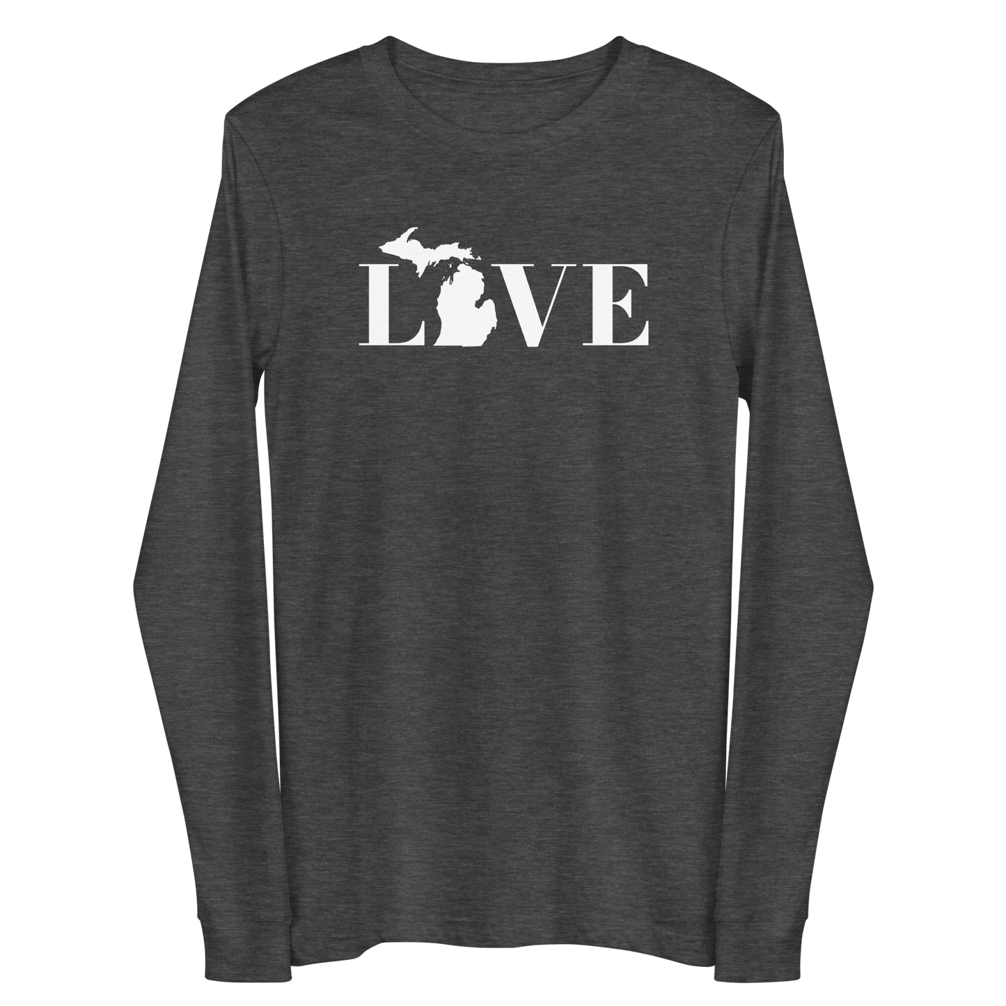 Michigan 'Love' T-Shirt (Didone Font) | Unisex Long Sleeve