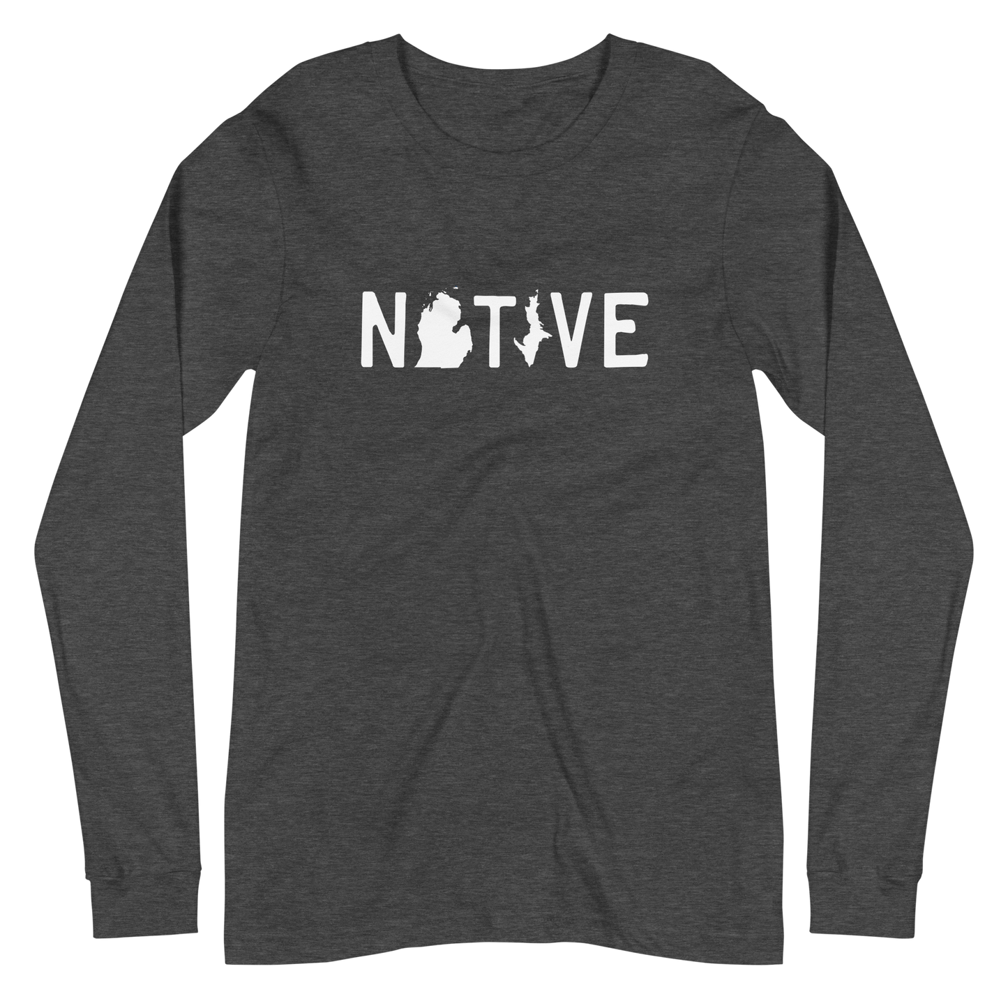 Michigan 'Native' T-Shirt (Licence Plate Font) | Unisex Long Sleeve