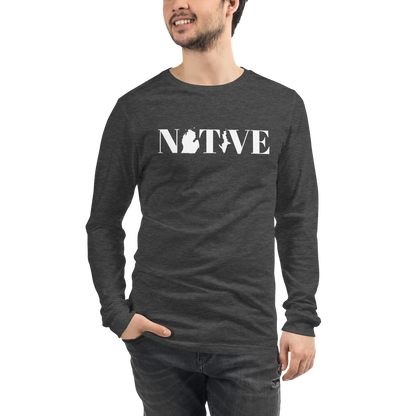 Michigan 'Native' T-Shirt (Didone Font) | Unisex Long Sleeve