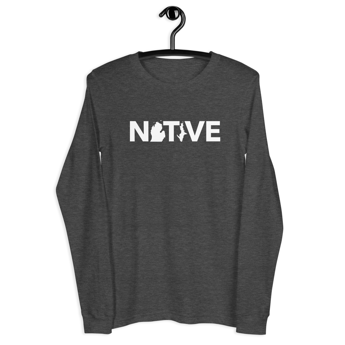 Michigan 'Native' T-Shirt (Geometric Sans Font) | Unisex Long Sleeve