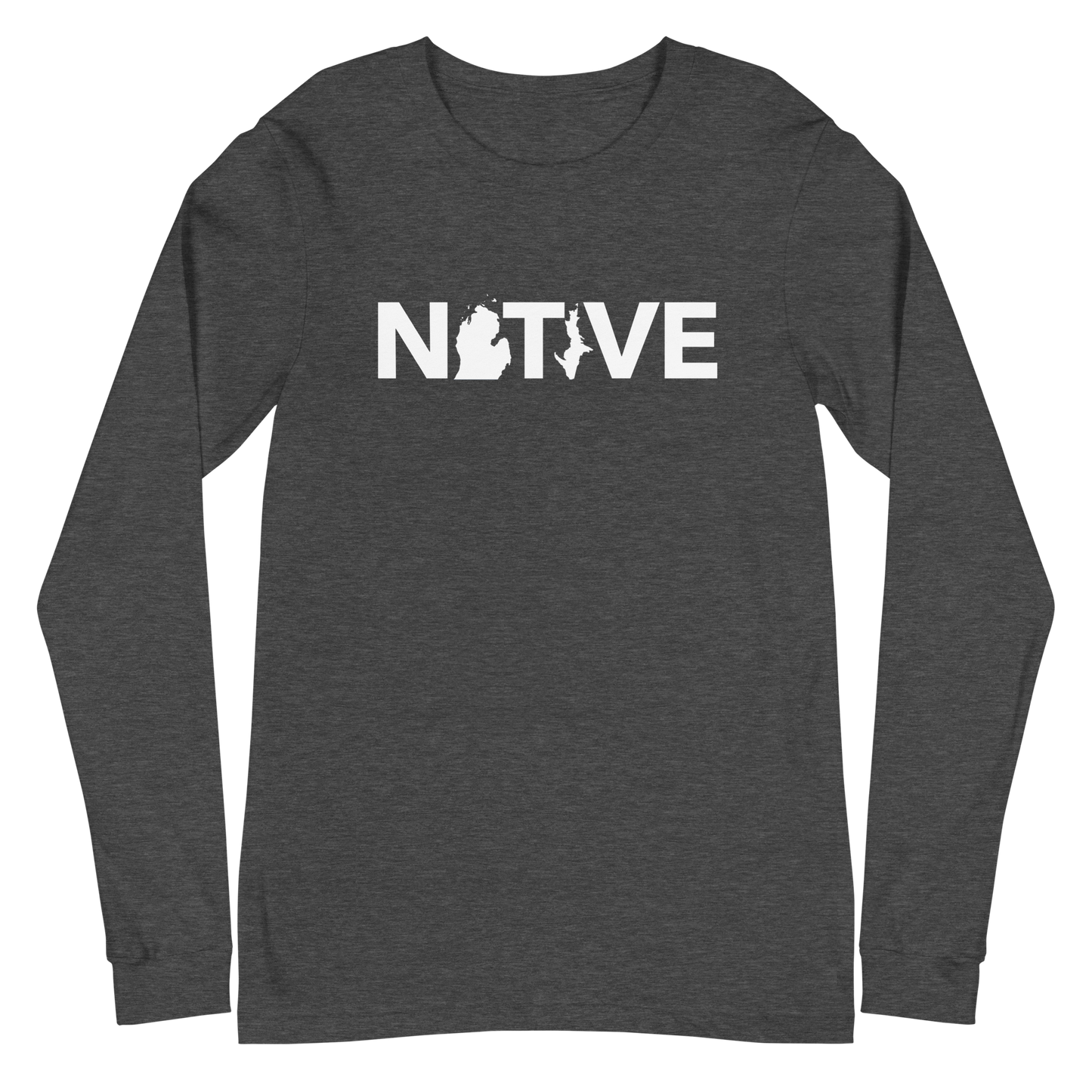 Michigan 'Native' T-Shirt (Geometric Sans Font) | Unisex Long Sleeve