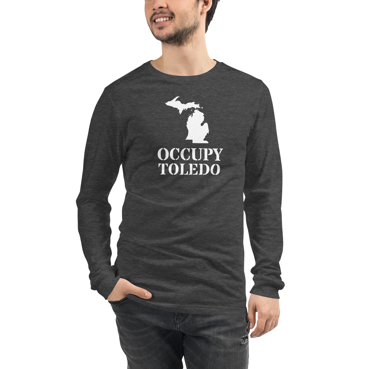 'Occupy Toledo' T-Shirt (w/ Corrected Michigan Outline) | Unisex Long Sleeve