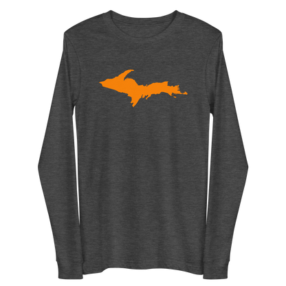 Michigan Upper Peninsula T-Shirt (w/ Orange UP Outline) | Unisex Long Sleeve