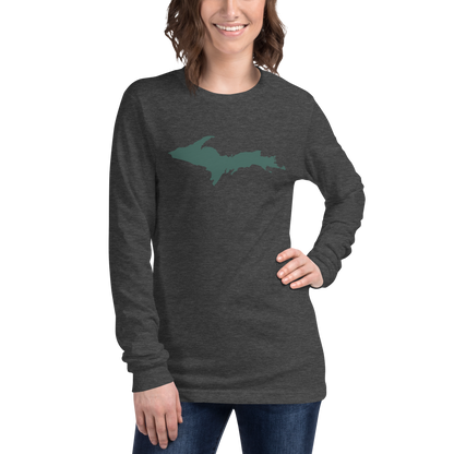 Michigan Upper Peninsula T-Shirt (w/ Green UP Outline) | Unisex Long Sleeve