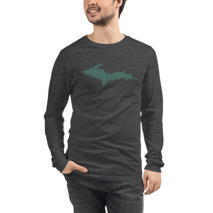 Michigan Upper Peninsula T-Shirt (w/ Green UP Outline) | Unisex Long Sleeve