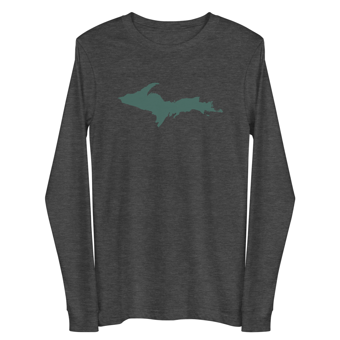 Michigan Upper Peninsula T-Shirt (w/ Green UP Outline) | Unisex Long Sleeve