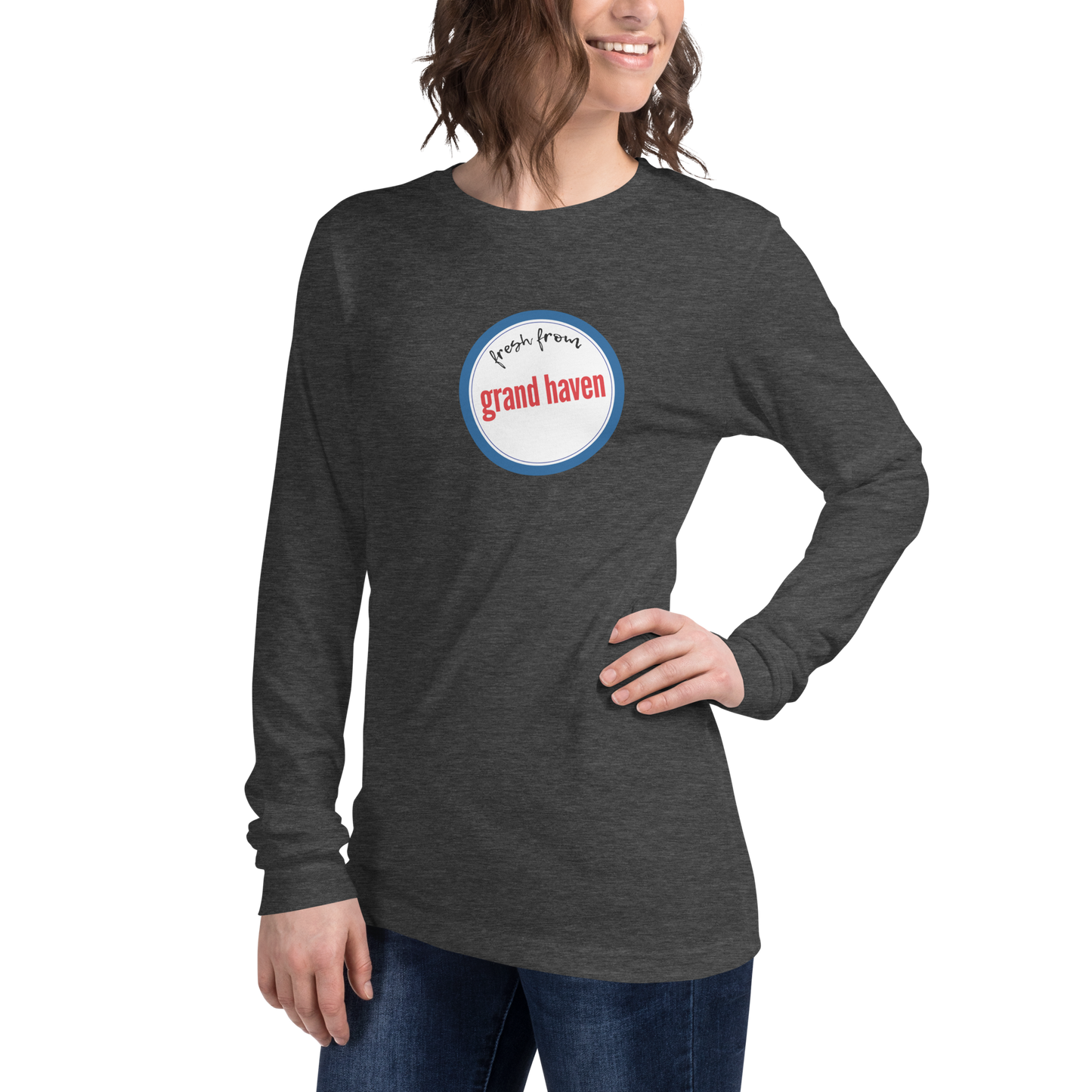 'Fresh From Grand Haven' Long Sleeve T-Shirt (Hypermarket Parody) | Unisex