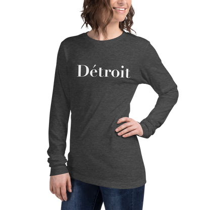 'Détroit' T-Shirt (Didot Font) | Unisex Long Sleeve